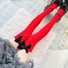 Japanese Jk White Knee Socks Summer Bow Black And White Knee Socks Sweet Bow Stockings Pure Desire Girl