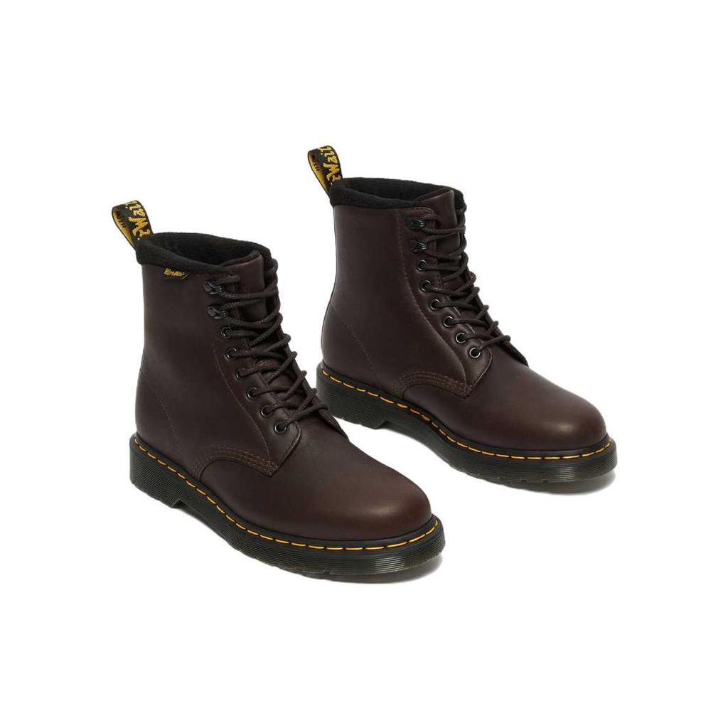 Dr. Martens 1460 Leather Round Toe Lace-Up Short Boots Unisex Boots Dark-Brown 27816201