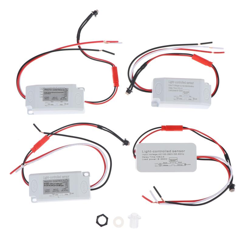 Dc12V 24V Ac100-260V Outdoor Light Control Photoelectric Sensor Switch Rainproof Lightningprotection Intelligent Light Sensor