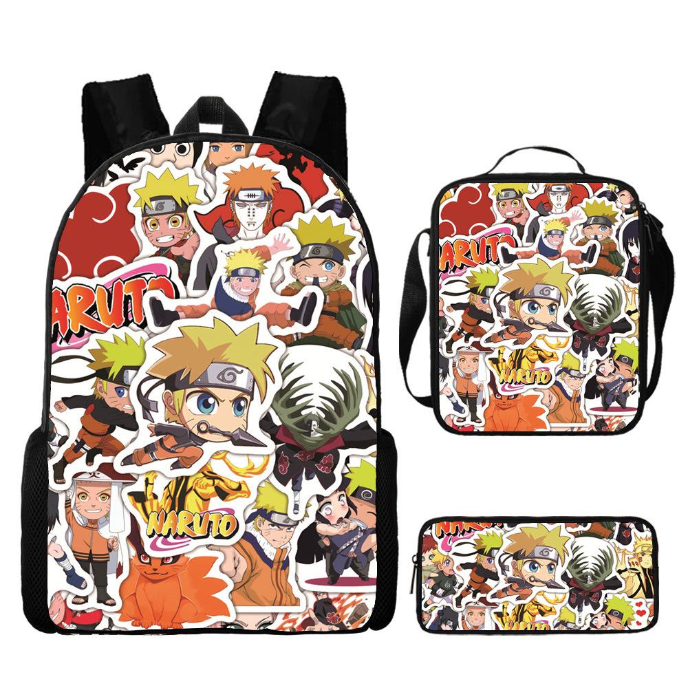 Naruto Naruto Surrounding Primary School Bag Cartoon Animation Backpack Satchel Pencil Case