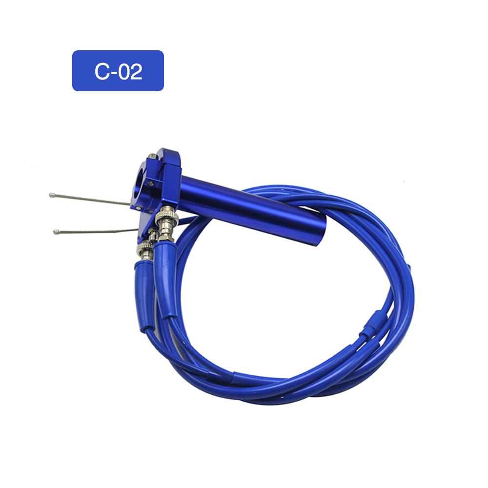 ZSDTRP 22mm Aluminum Throttle Grip Twist Quick Action Gas Throttle Settle With 2 Cables For Dirt Pit Bike 50cc 110cc 125cc