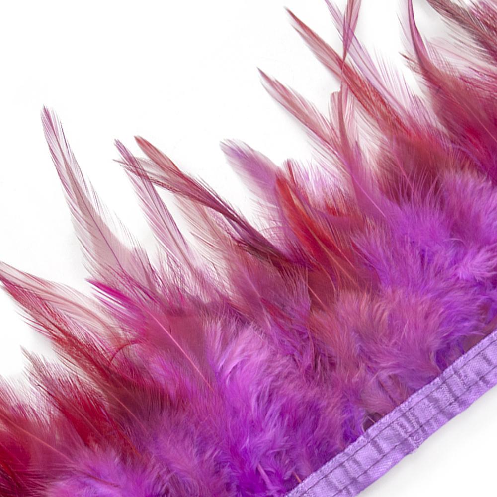 Dyeing Rooster Feathers Trim 4-6Inch Chicken Feather Fringe Ribbon for Clothing Accessories Wedding Decoration Plumas for Crafts