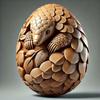 Yousheng Animal Easter Carving Craft Egg Wooden Owl Squirrel Monkey Animals Carved Eggs for Home Tiered Tray Table Decor