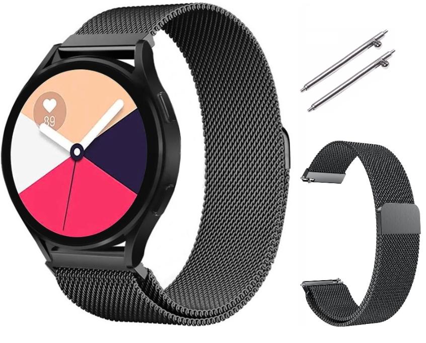 Steel Bracelet Strap for Samsung Galaxy Watch Active 2 20mm - Black