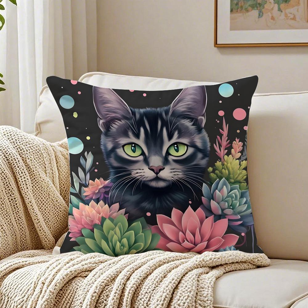 Retro Street Trend Prints Cushion Cover Pillowcase Antidustmite living Room Sofa Decor Cushion Room