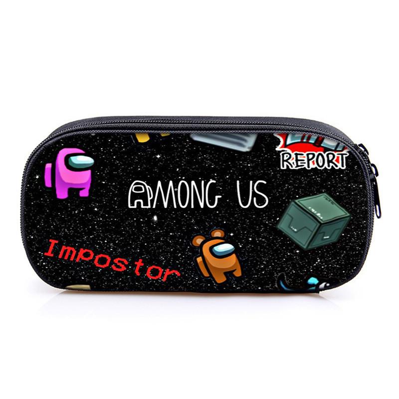Однослойная сумка-пенал с принтом персонажей игры Among Us для студентов