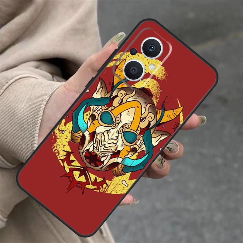 Японский чехол-маска Хання Они для OPPO Reno 8T 13F 14F 12F 11F 10 12 13 14 Pro 7 8 Lite OPPO Find X8 X6 X9 Pro
