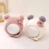 Cute Cherry Flower Baby Hat Winter Thick Velvet Baby Boys Girls Cap Beanies Ear Protection Infant Toddler Pullover Hats