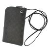 Indenya Inden Sacoche Smartphone Pochette Smartphone Case Deerskin Black X Black Lacquer Small Checkered Pattern 5027-01-167