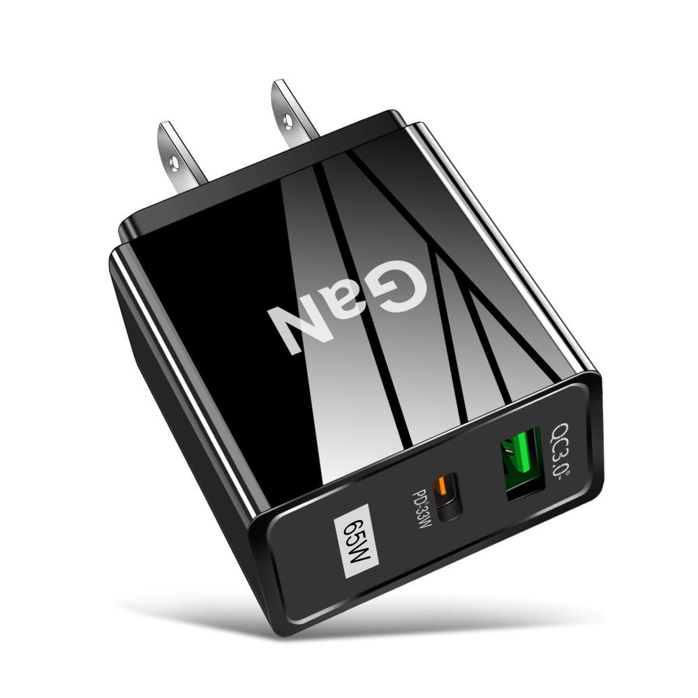 33 Вт GaN USB-зарядное устройство для мобильных телефонов QC 3.0 с вилкой US/EU/UK для быстрой зарядки
