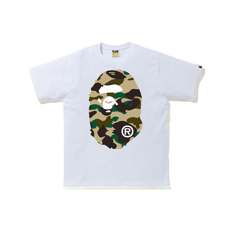 Футболка Bape Sta Camo с большим принтом головы обезьяны 1H30-110-010