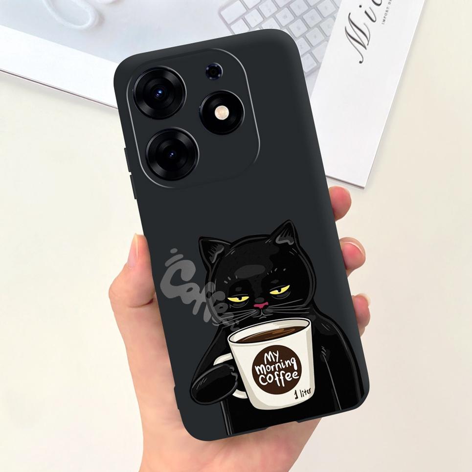 Для Tecno Spark 10 Pro 10C Spark 9 Pro 9T Spark 8C Spark 7 Чехол для телефона Черное Небо Луна Ночь Стильный Бампер Оболочка Жидкий Силикон