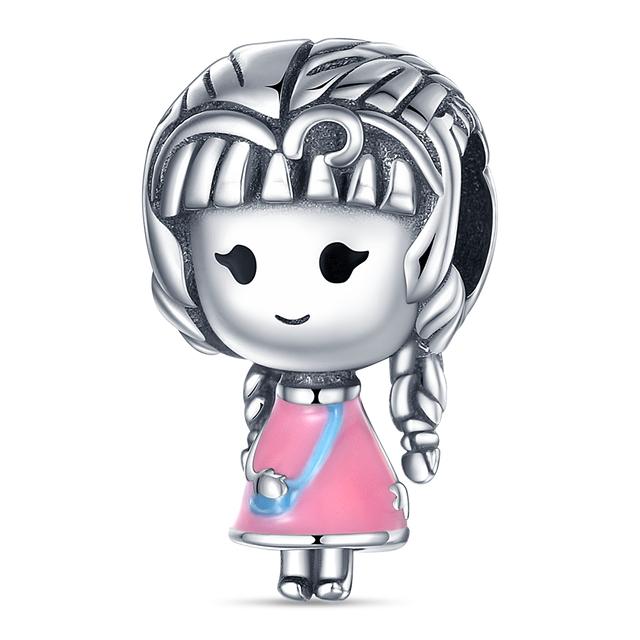 925 Sterling Silver Little Boy &Little Girl Charm Fit Sweet 3mm Bracelet &Bangle Making Fashion Diy Jewelry For Women