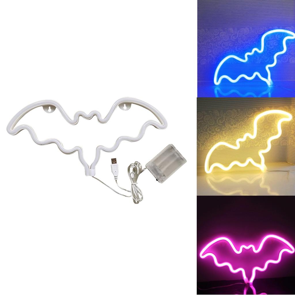 Halloween LED  Neon Light Sign For Wall Decor  Shape Lamp With Tery Or USB Powered For Halloween Party,Bar,Room Décor