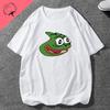 Pe Pe The Frog Meme Emote Cotton Unisexs Clothing Vintage Fashion Frog Animal Ladies Summer Kawaii Tees Funny Gift Casual Shirt