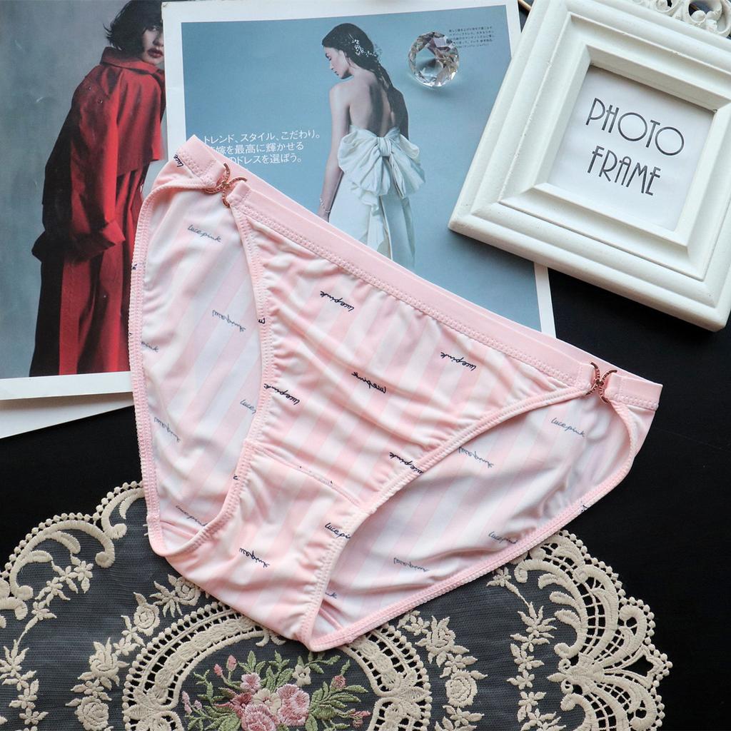 Women's Underwear Panties Printed Sexy Low-rise Panties Women's Ice Silk Breathable Briefs for Women