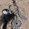 Car Hanging Opal Stone Dreamcatcher Keyring Dreamcatcher Keychain Evil Eye Keyring Feather Keychain