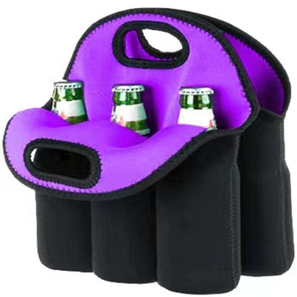 6 Bottles Can Carrier Tote Insulated Non-slip Water Bottle Cover with Handle Reusable Insulated Beverage Carrier