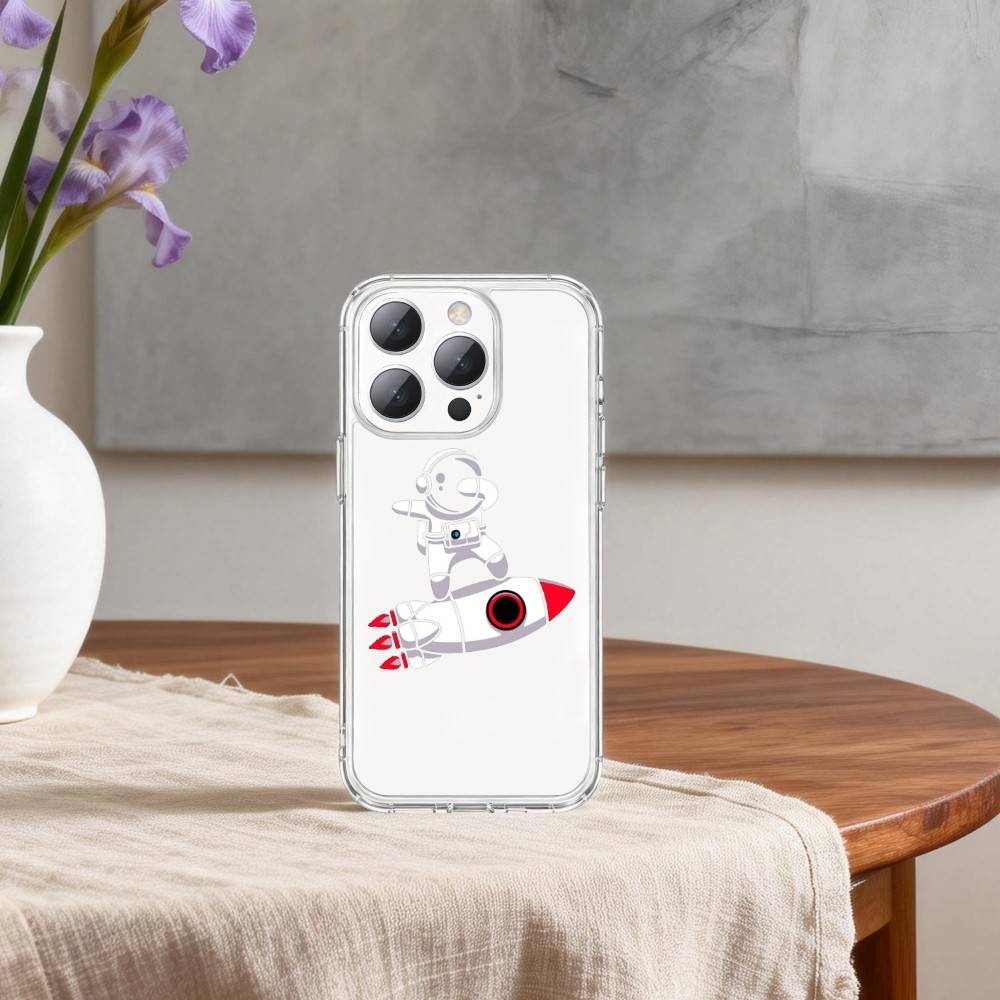A-Абстрактный астронавт M-Чехол для мобильного телефона для iPhone17p 16 15 14 13 12 11 Mini Pro Max Plus Прозрачная крышка
