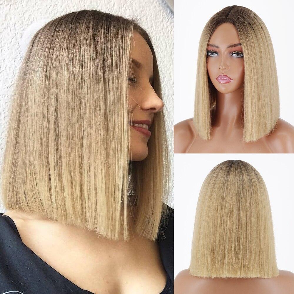 XINRAN Короткий прямой черный парик длиной до плеч для женщин, Хэллоуин, косплей, термостойкое синтетическое волокно, модные парики в стиле Лолиты