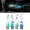 Flame Sticker, 5.9 Inches (15 Cm), Waterproof, Durable, Aurora Color for Car, Bike, Helmet, Bicycle, Safety Custom Decal Sticker (Silver)