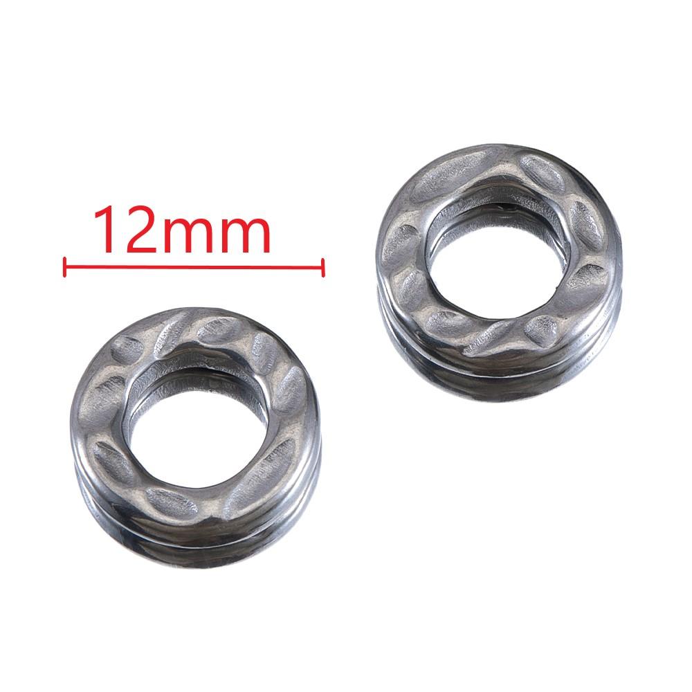 5pcs Stainless Steel Hollow Square Heart Round Charms Stone Texture Pendants for DIY Jewelry Findings Necklace Earrings Supplies