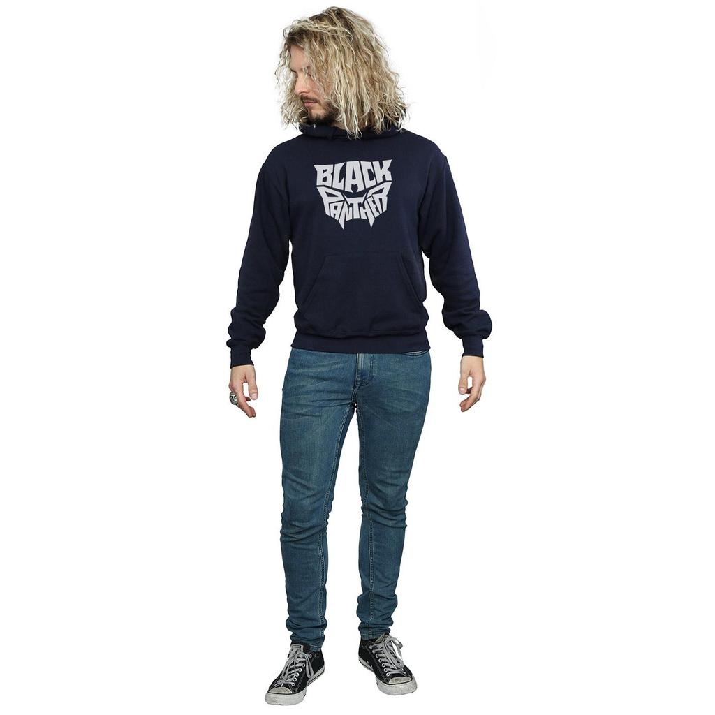 Marvel Мужская толстовка с капюшоном Black Panther Worded Emblem