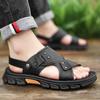 Sandals Men's 2025 Summer Casual Beach Shoes One Pedal Thick-soled Non-slip Middle-aged Slippers 2025