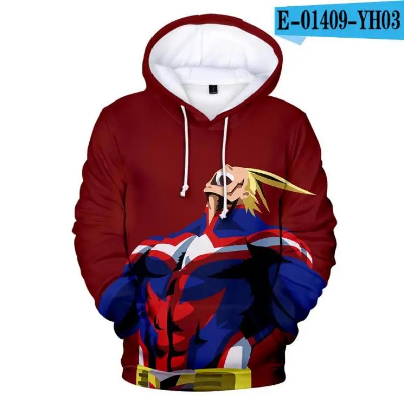 Моя геройская академия Мидория Изуку Всемогущий Косплей Костюм Школьная форма Boku No Hero Academia 3D принт Мужские толстовки с капюшоном