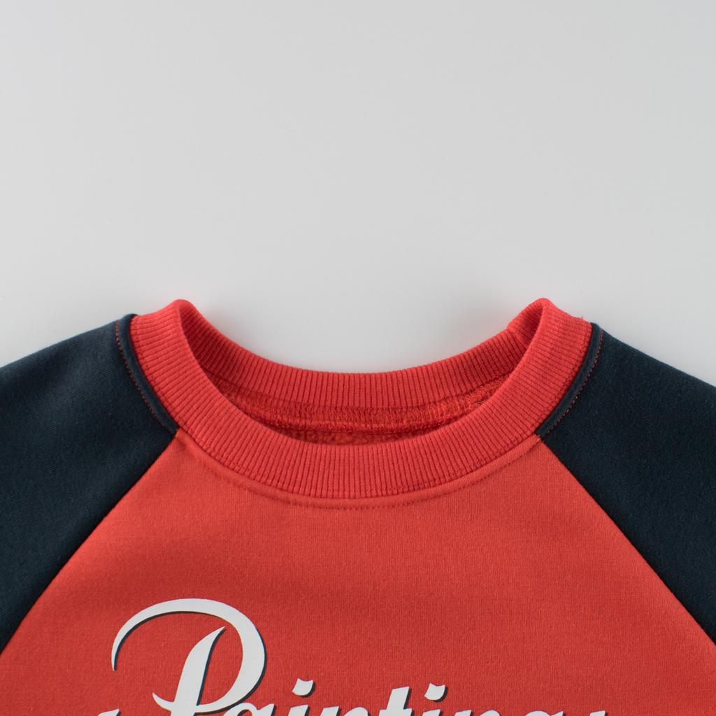 Детская толстовка с надписью «Письма» свободная круглая горловина свитер рубашка для мальчиков детская одежда детская одежда