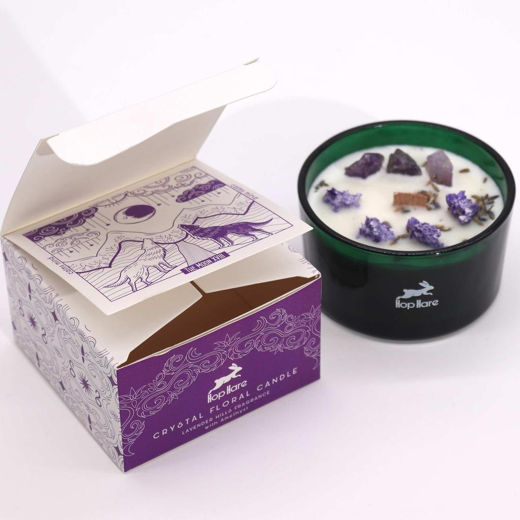Amethyst Crystal Candle, The Moon Tarot Card