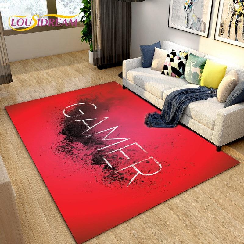 Cartoon Gamer Game Controller Area Rug Large,Carpets Rug for Living Room Children's Room,Kids Play Crawl Non-slip Floor Mat Gift