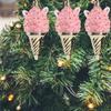 3 Pieces Christmas Ornaments Hanging Ornament Ice Cream Shape Creative Portable Gift Xmas