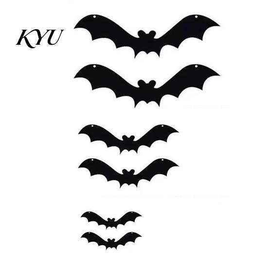 Indoor Holiday Wall Stickers Halloween 3D Lighted Bat Decor, Removable Felt Bats Stickers, Assorted Art Size, LED Glowing Clings for Bathroom