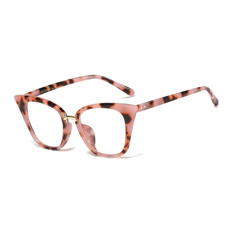 Модные Очки Cat Eye с Фильтром Синего Света TR90 Роскошный Бренд Элегантные Розовые Леопардовые Очки для Женщин Очки для Компьютерных Игр