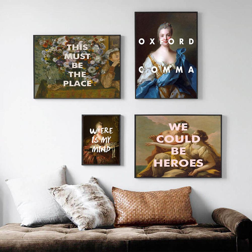 Retro Lyrics Quote Poster Print Gallery Art Wall Woman Living Room Decor Unframed Girl Vintage Literature Home Canvas Painting