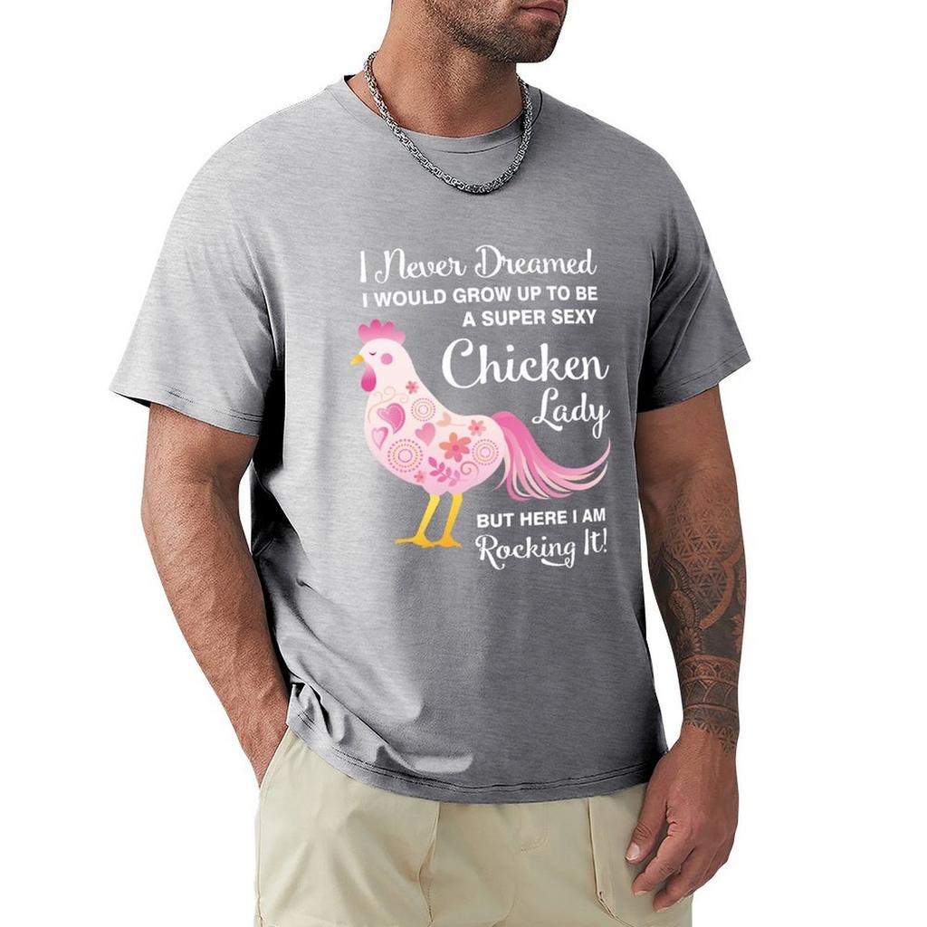Funny Super Sexy Chicken Lady Heart Flower Art Gift T-Shirt Cheap Stuff Men'S T-Shirt