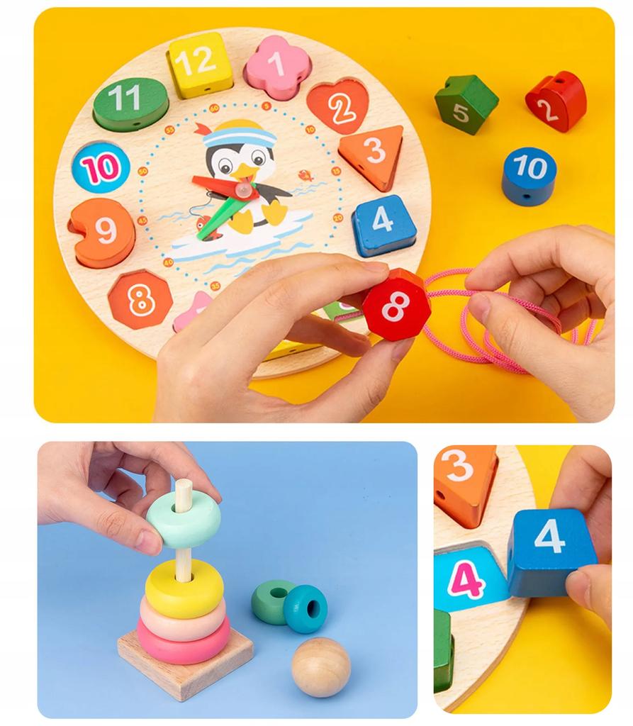 [PACZB] Wooden toys for children 5-in-1 set of cymbals Z3499