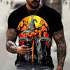 Summer Men's T-Shirt Halloween Pumpkin Ghost 3D Print Short Sleeve Horror Loose Casual Harajuku Oversized Breathable T Shirts