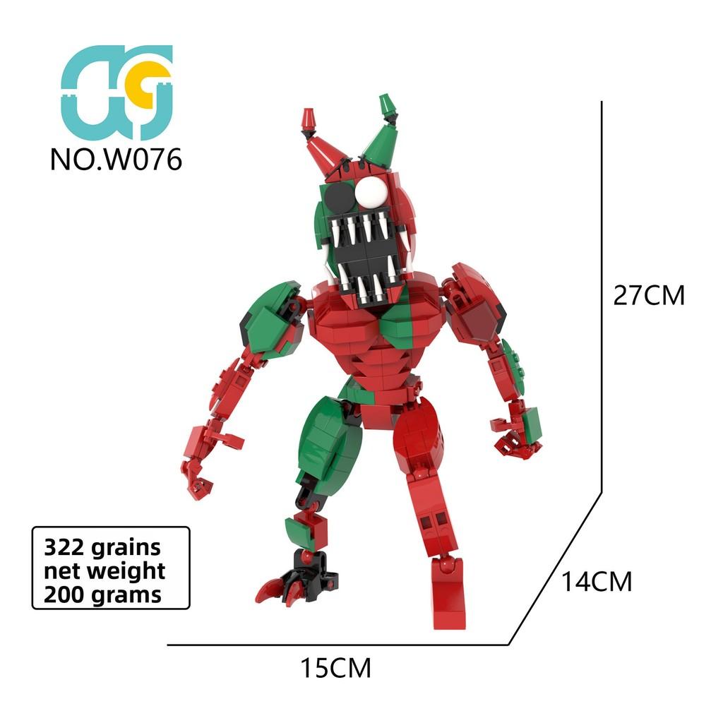 Green Monster Red Assembly Building Block Children Toy Model Desktop Ornament