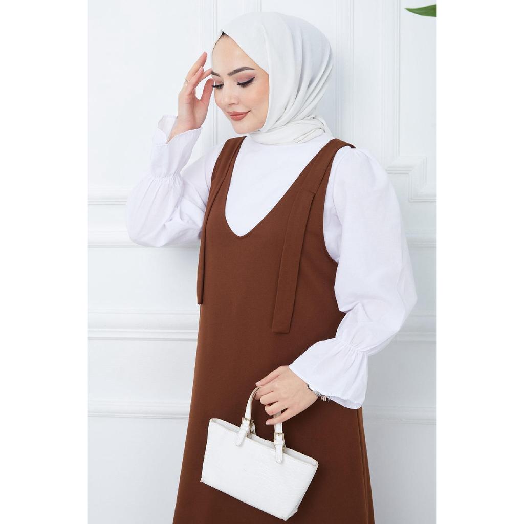 Вязаное платье без рукавов Nehir, черное Hm2389