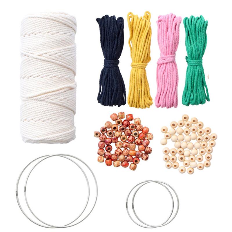 Набор пряжи для макраме своими руками, подвесные вешалки для растений, набор для рукоделия макраме для начинающих