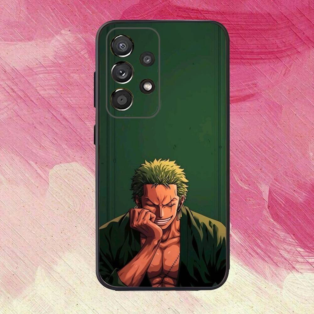 Чехол для телефона с аниме One P-Pieces Z-Zoro для Samsung S25, S24, S21, S22, S23, S30, Ultra, S20, Plus, Fe, Lite, Note, 10, 9, 5G Черный