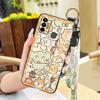 Silicone Anti-knock Phone Case For Tecno Spark 7/Spark7T Anti-dust Wrist Strap Cartoon Phone Holder Fashion Design Ring