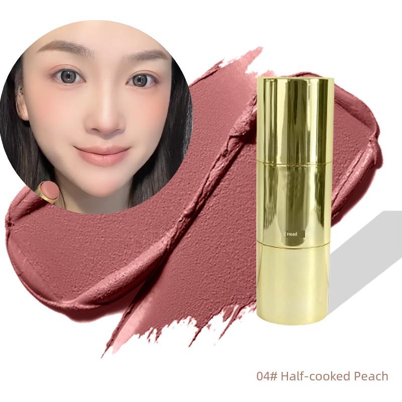 Bean Bag Double-Headed Blush Stick Red Female Paste Brightening Expansion Color Nude Makeup Nature Eye Shadow Lipstick Rouge Multifunctional