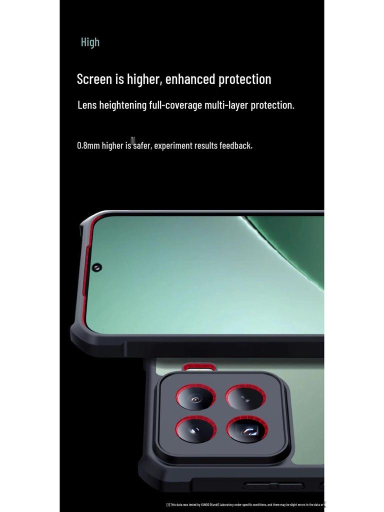 Xundi Silicone Anti-Fall Full Coverage Transparent Case for Xiaomi 15T/15T Pro