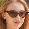 KOLEAT WOMEN Layered Horn-Rimmed Leopard Cat UV Protection Sunglasses [TRRP]