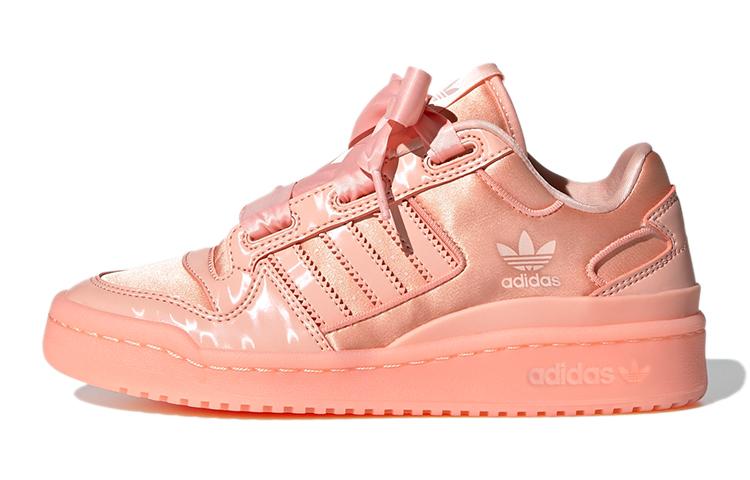 adidas Оригиналы FORUM Сатиновые Низкие J Анти-пинок Низкий верх Скейтбордические кроссовки Коралловый порошок Подростки FY8823