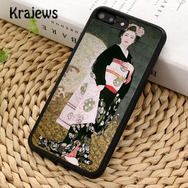 Krajews Japanese Geisha Soft Phone Case Cover For iPhone 17 Air 16 15 14 plus 11 12 13 pro max coque Shell Fundas