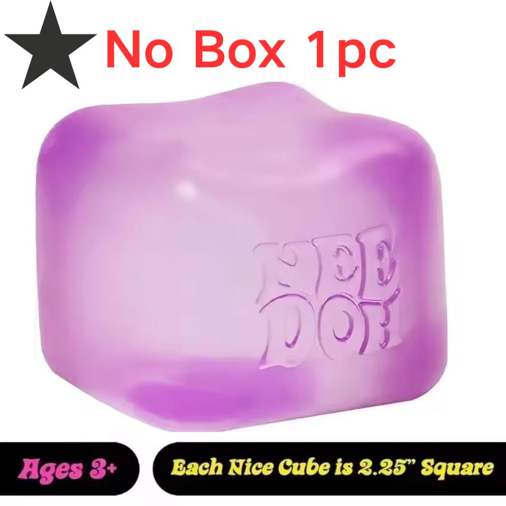 Популярная игрушка-антистресс Nee Doh Nice Cube, Мягкая желеобразная сжимаемая игрушка-фиджет для снятия стресса, Сенсорная игрушка NeeDoh для детей и взрослых